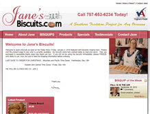 Tablet Screenshot of janesbiscuits.com